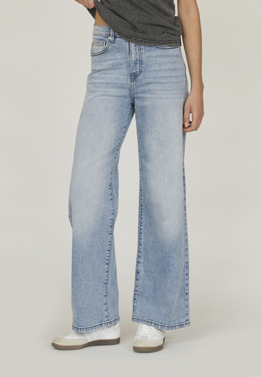 OWI WIDE LEG BOWS JEANS - BLUE/WASH NAVY