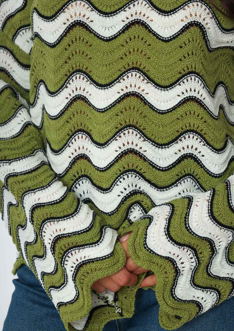 Ziggy Zag Knit Greenwhite Bob And Bill 3304