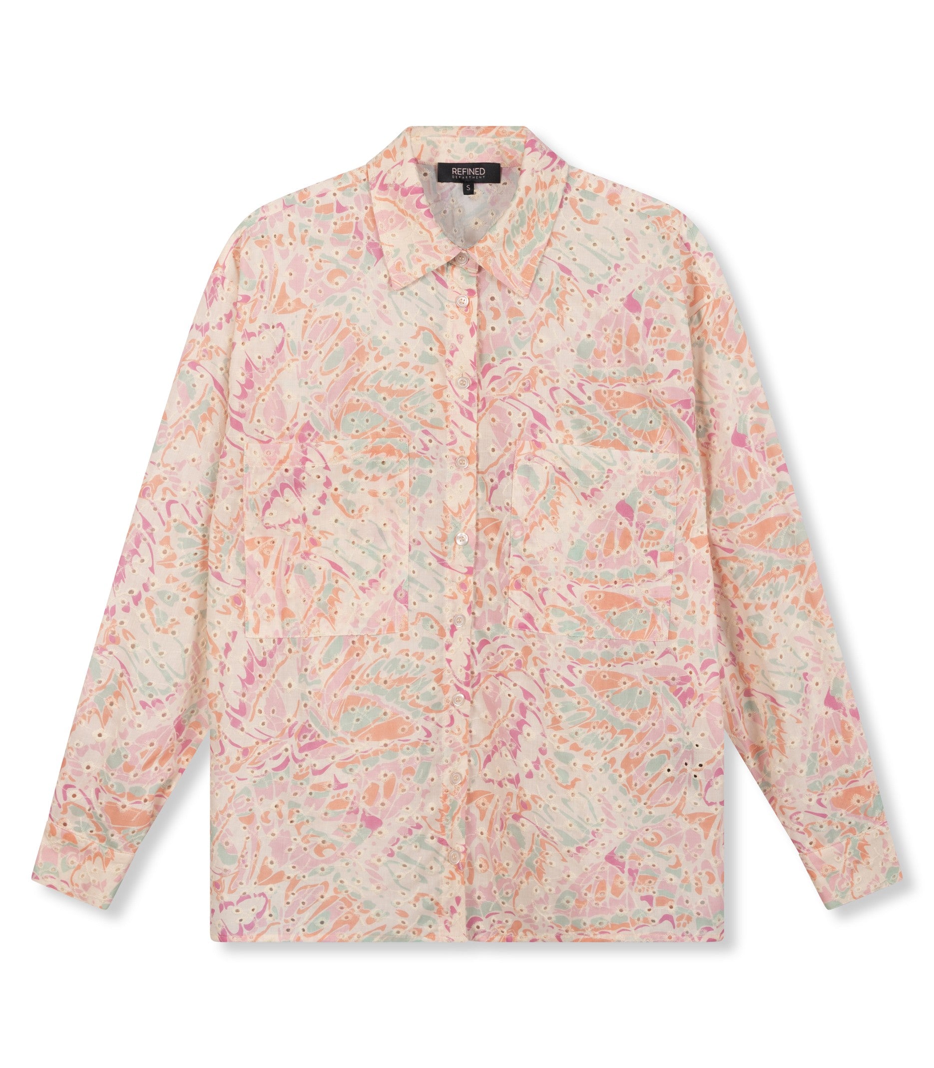 REFINED DEPARTMENT | JAZZY BROIDERIE BLOUSE - SOFT PINK