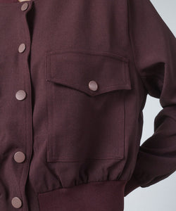 GARWIN SHORT JACKET - DEEP BORDEAUX