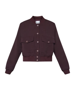 GARWIN SHORT JACKET - DEEP BORDEAUX