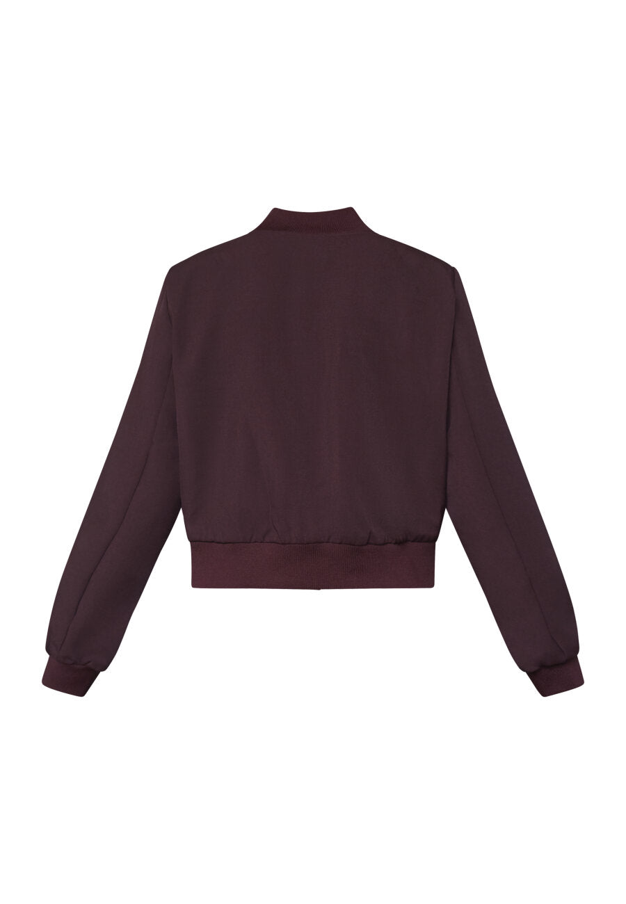 GARWIN SHORT JACKET - DEEP BORDEAUX