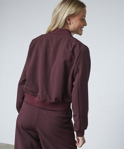 GARWIN SHORT JACKET - DEEP BORDEAUX