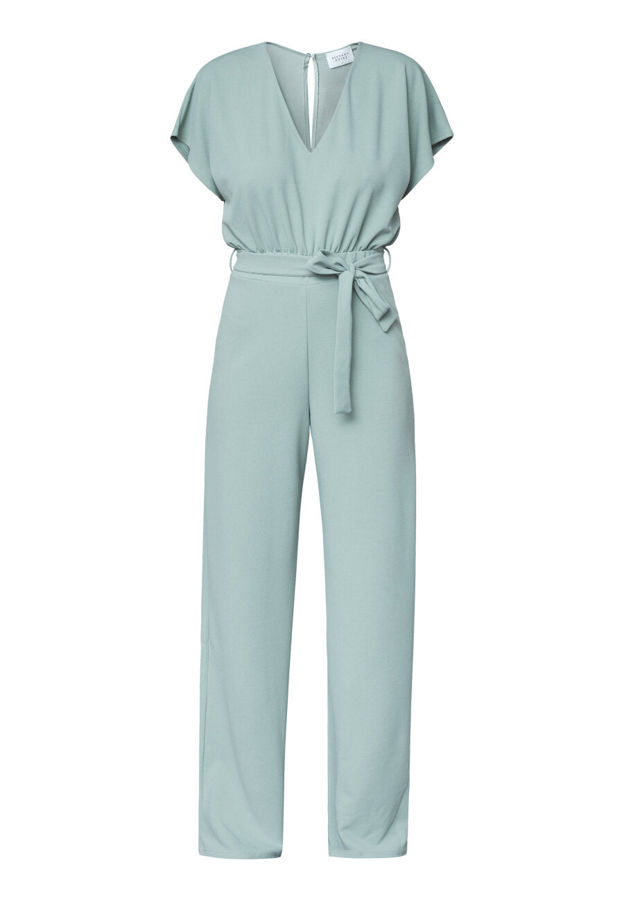 JUMPSUIT | GIRL V-NECK - DARK MINT