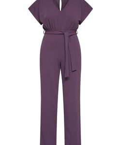 JUMPSUIT | GIRL V-NECK - DEEP BORDEAUX