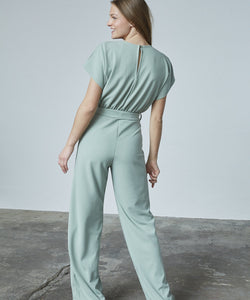 JUMPSUIT | GIRL V-NECK - DARK MINT