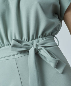 JUMPSUIT | GIRL V-NECK - DARK MINT