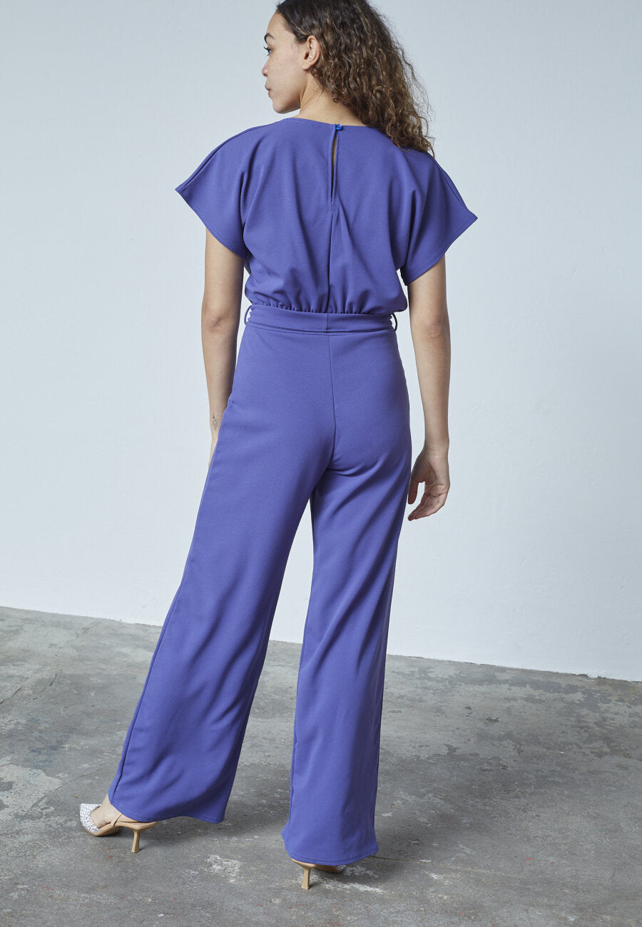 JUMPSUIT | GIRL V-NECK - BLUE INDIGO