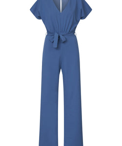 JUMPSUIT | GIRL V-NECK - OCEAN