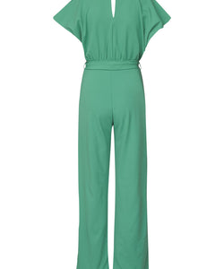 JUMPSUIT | GIRL V-NECK - LIGHT JADE