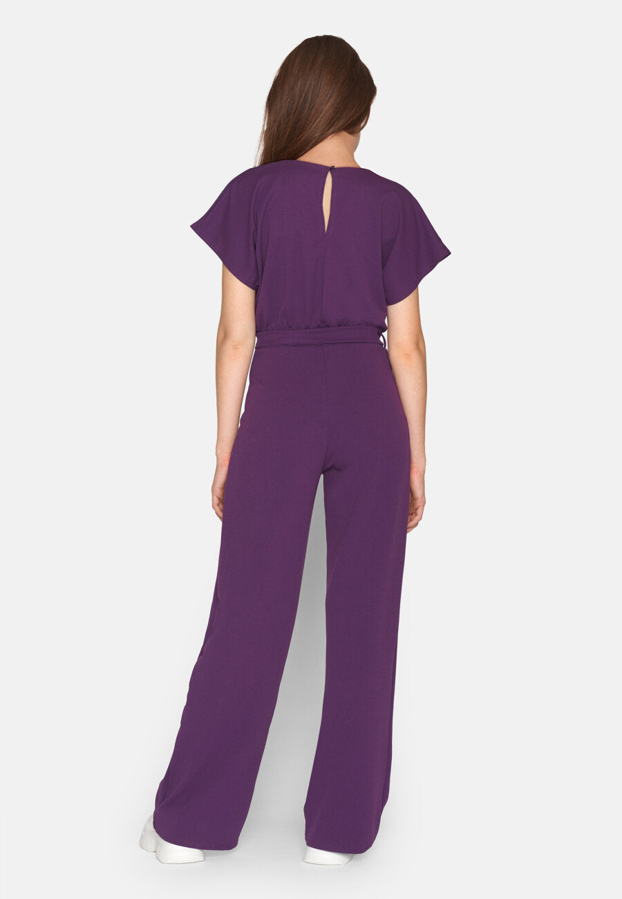 JUMPSUIT | GIRL V-NECK - PLUM