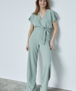 JUMPSUIT | GIRL V-NECK - DARK MINT