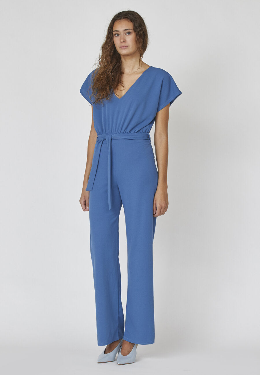 JUMPSUIT | GIRL V-NECK - OCEAN