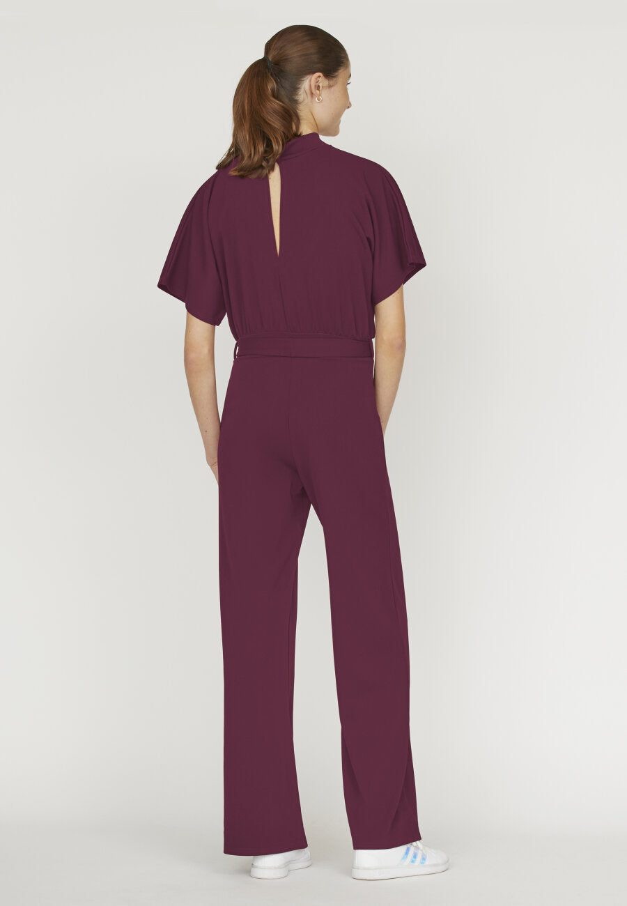 JUMPSUIT | GIRL TURTLENECK - DARK BORDEAUX