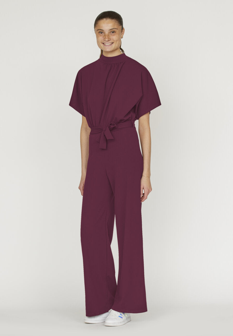 JUMPSUIT | GIRL TURTLENECK - DARK BORDEAUX