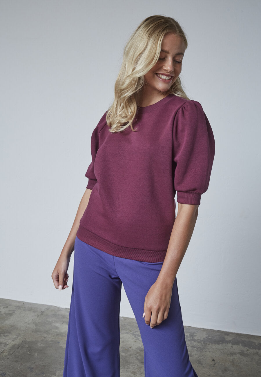 PEVA PUFF PULLOVER - DEEP BORDEAUX