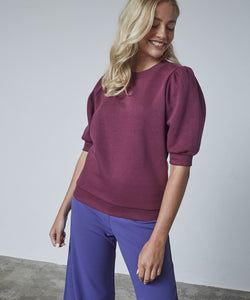 PEVA PUFF PULLOVER - DEEP BORDEAUX