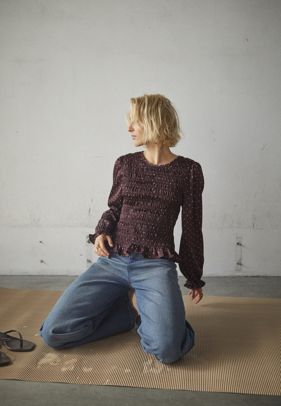 NIX LS SMOG TOP - DEEP BORDEAUX