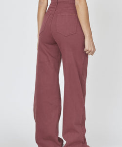 OWI WIDE LEG JEANS - DARK BORDEAUX