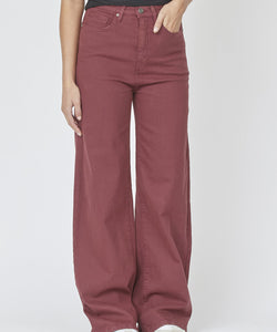 OWI WIDE LEG JEANS - DARK BORDEAUX