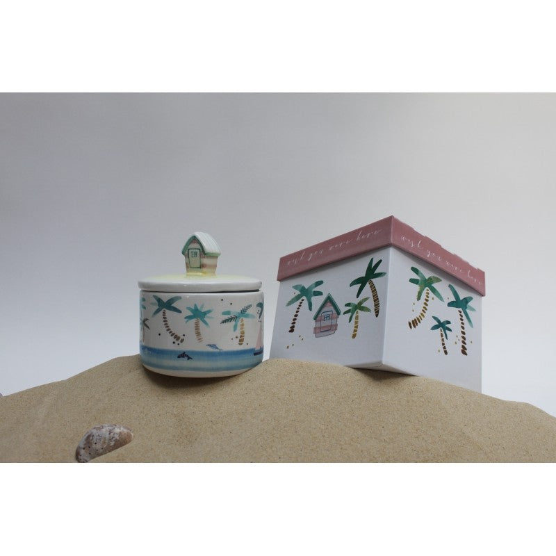 BY THE SEA HUT JAR - YELLOW