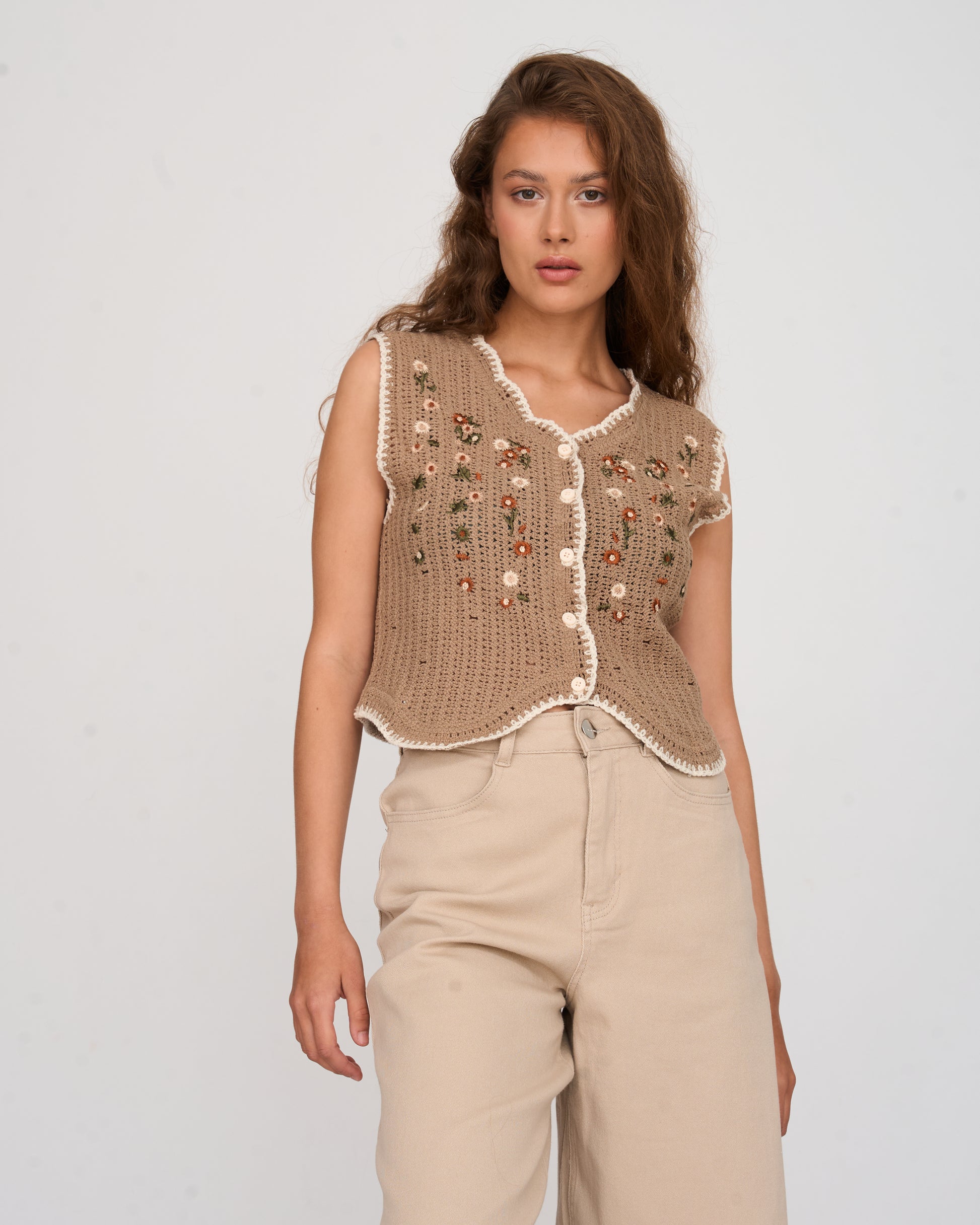 ROSE SL CARDIGAN - BROWN