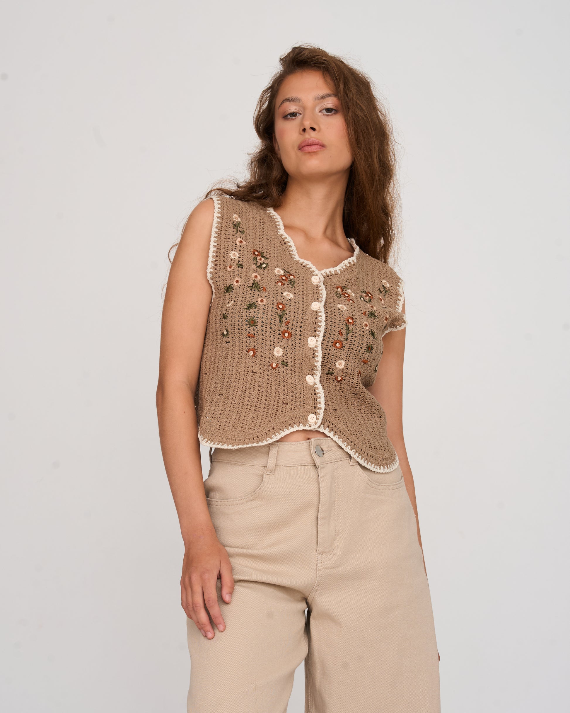 ROSE SL CARDIGAN - BROWN