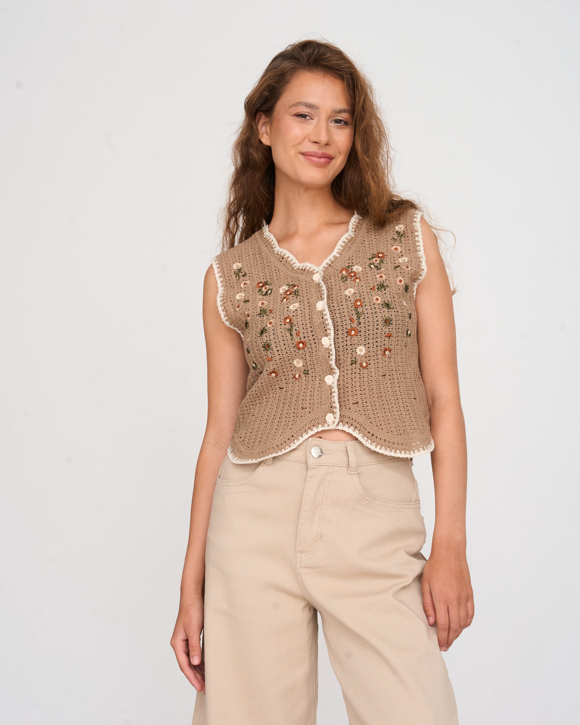 ROSE SL CARDIGAN - BROWN