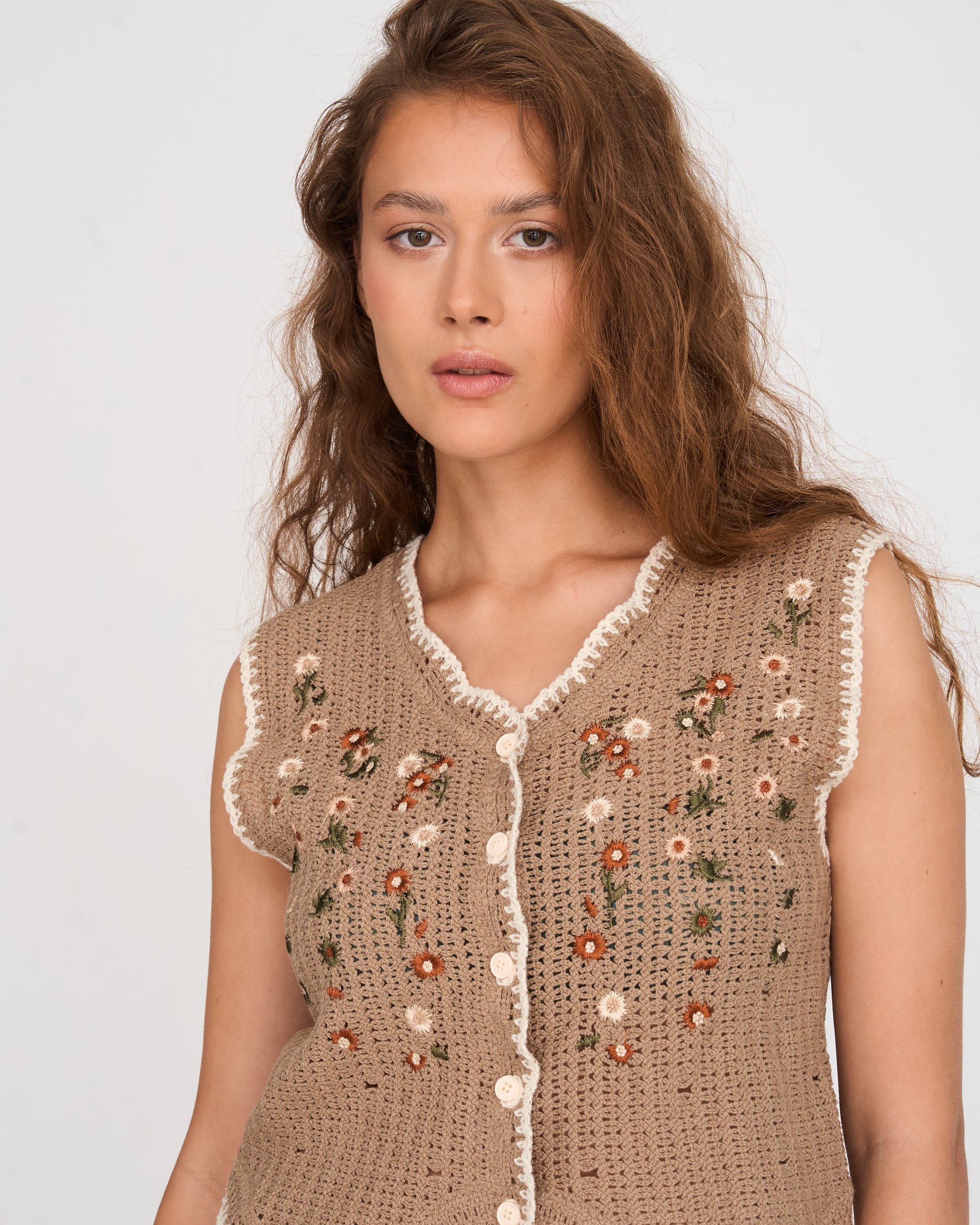ROSE SL CARDIGAN - BROWN