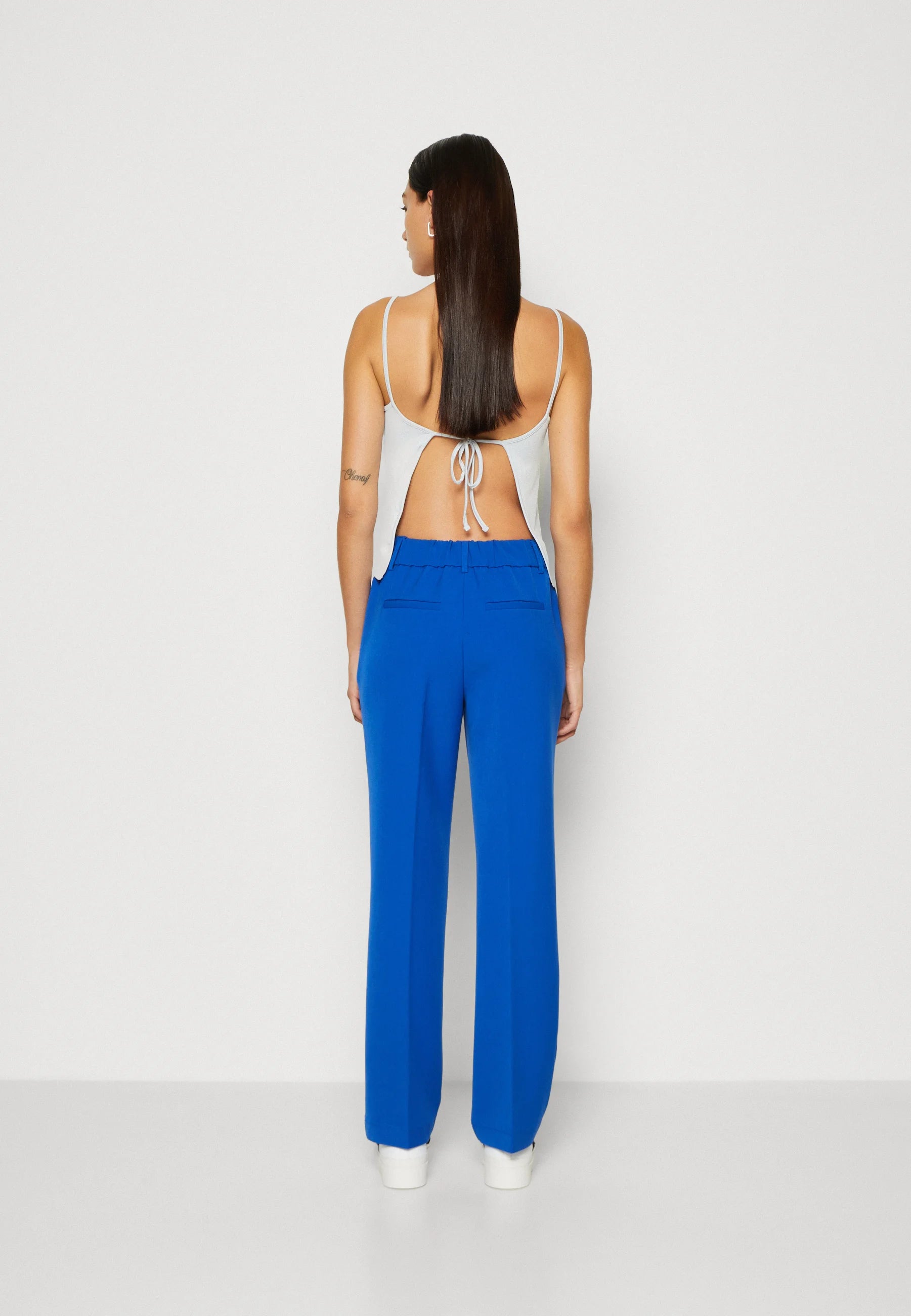 Y.A.S | LIKKA HW WIDE PANTS - BLUE LOLITE