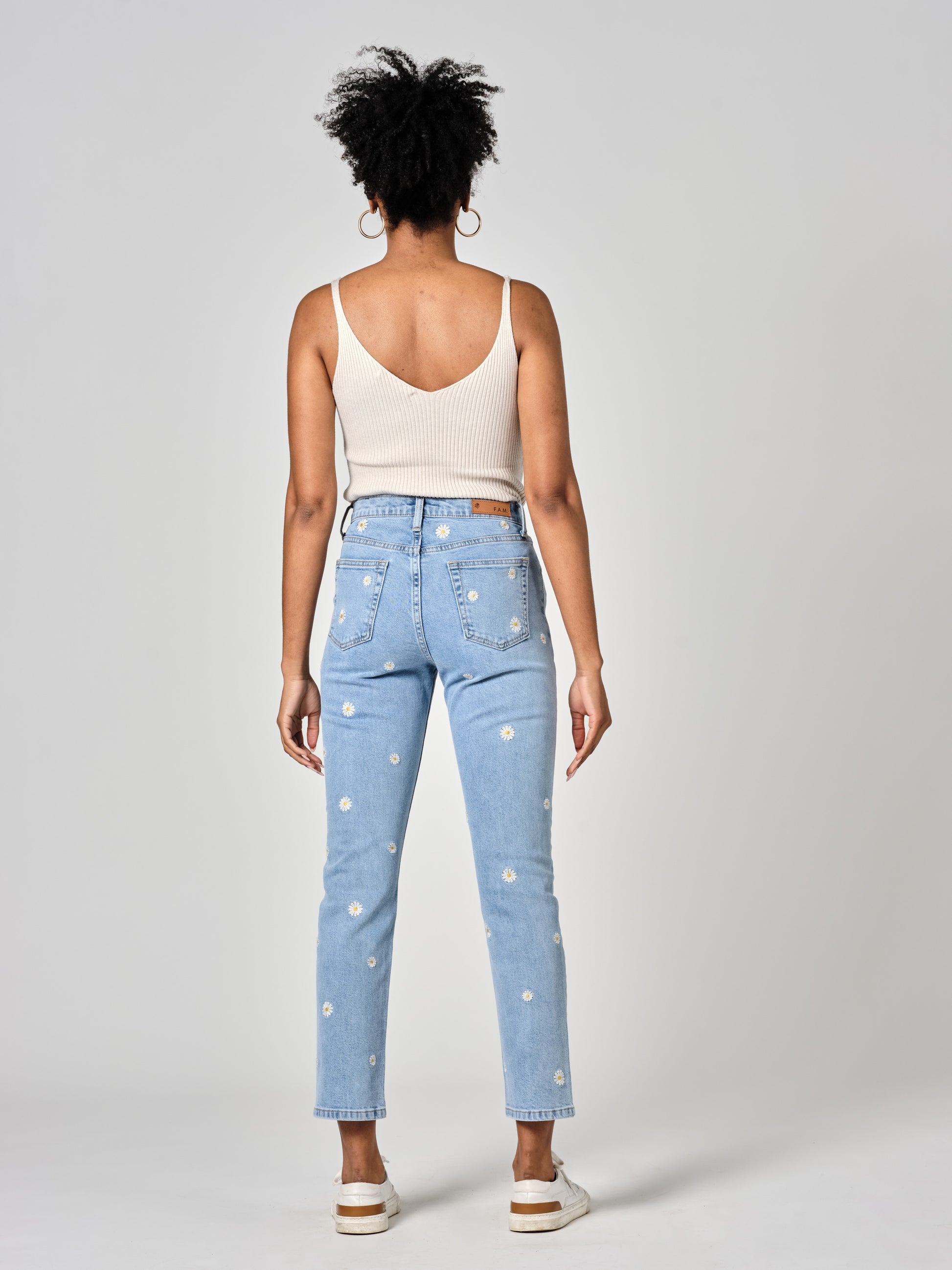 F.A.M. | PATRICIA EMBRO MOM JEANS - BLUE