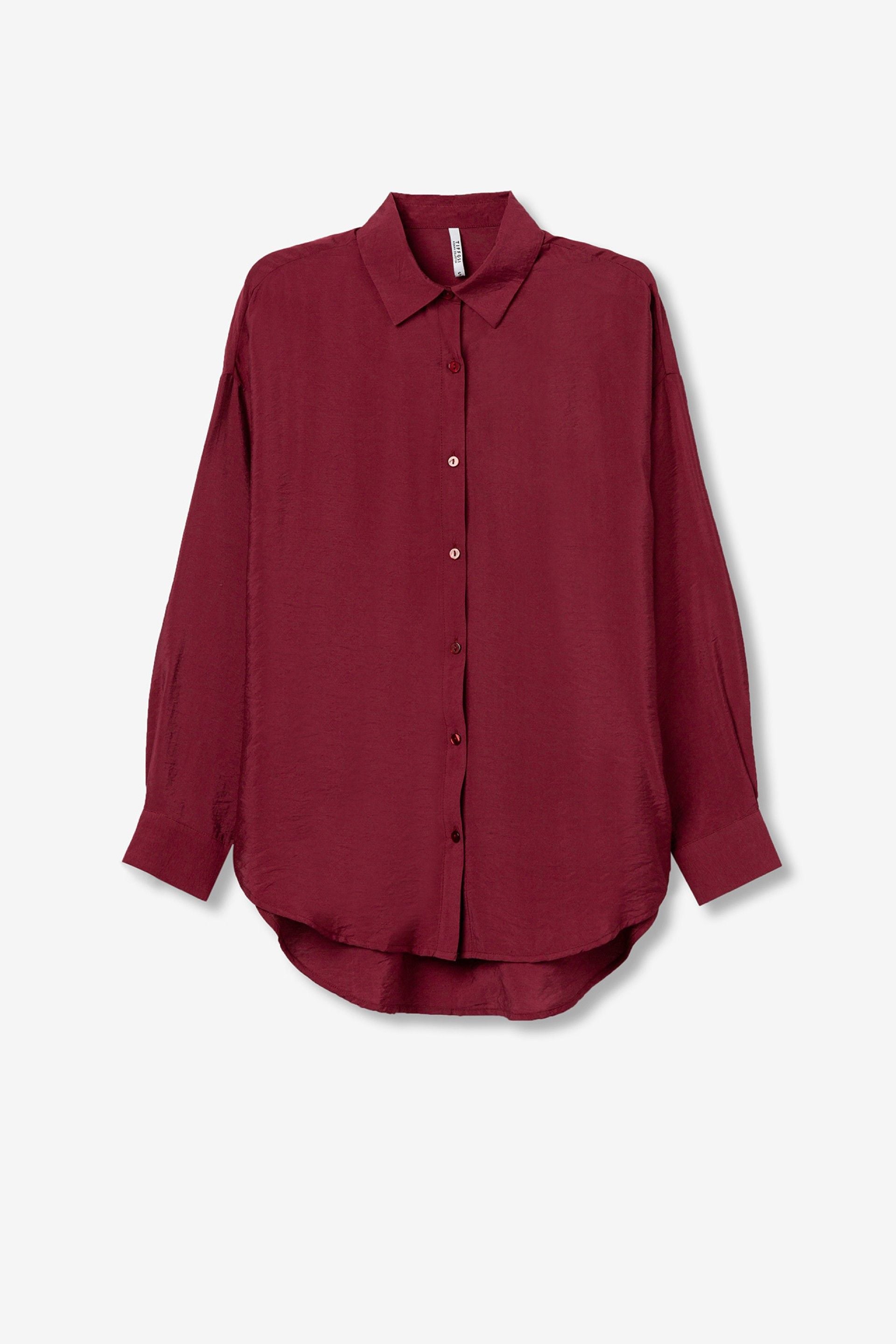 RITA LS BLOUSE - FIG RED