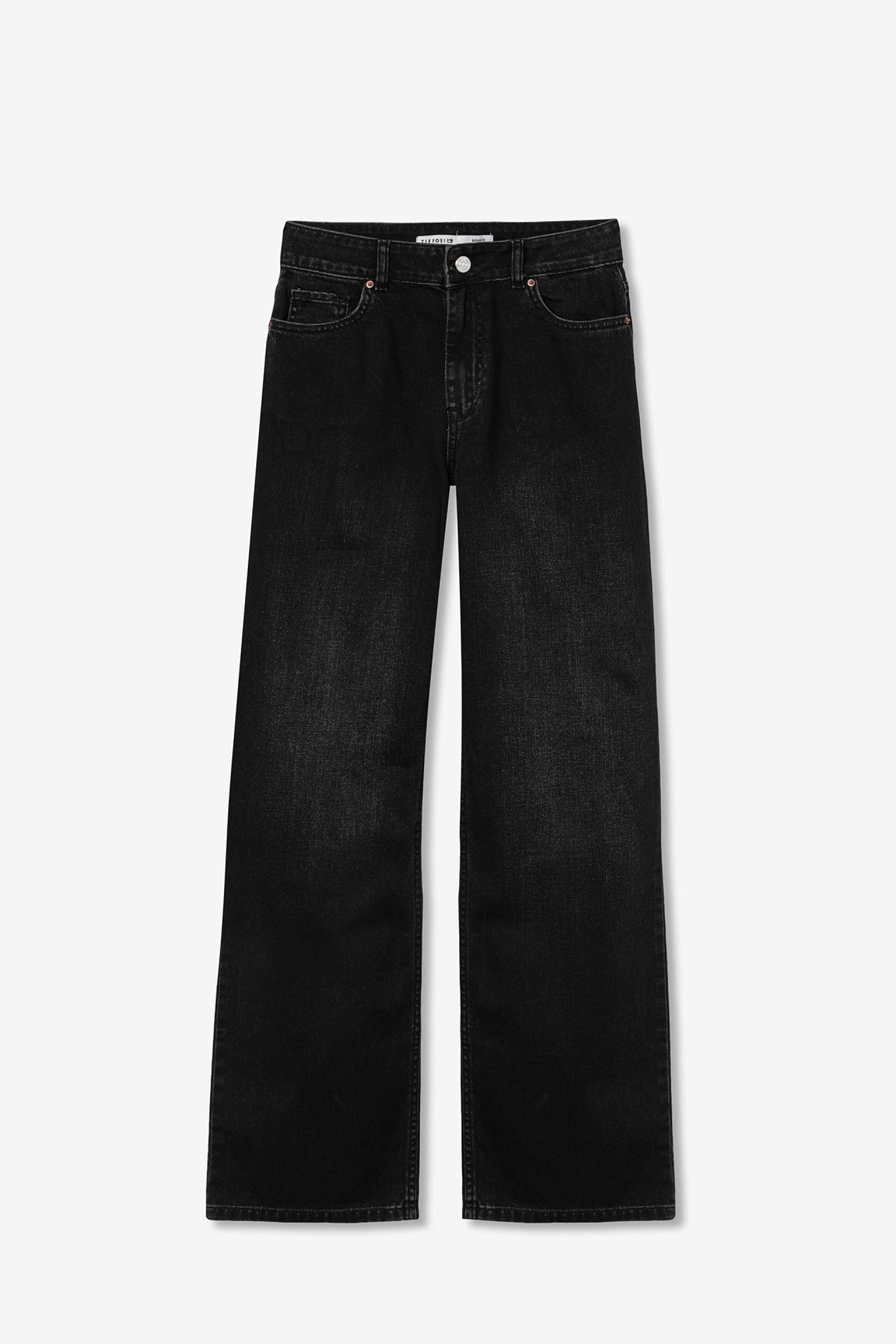 BONYE WIDE LEG JEANS - DARK GREY
