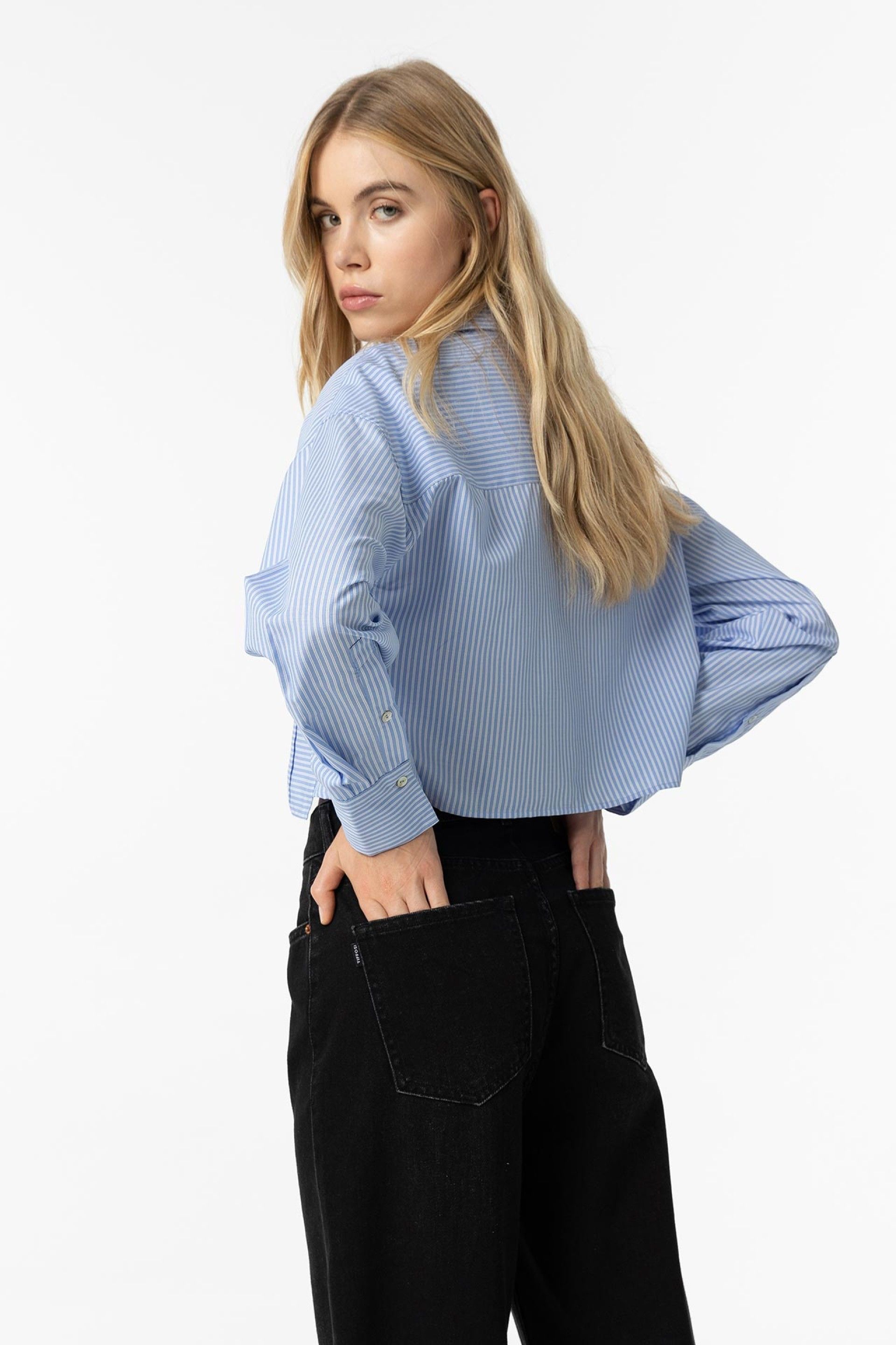 BONYE WIDE LEG JEANS - DARK GREY