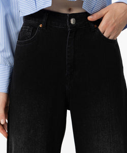 BONYE WIDE LEG JEANS - DARK GREY