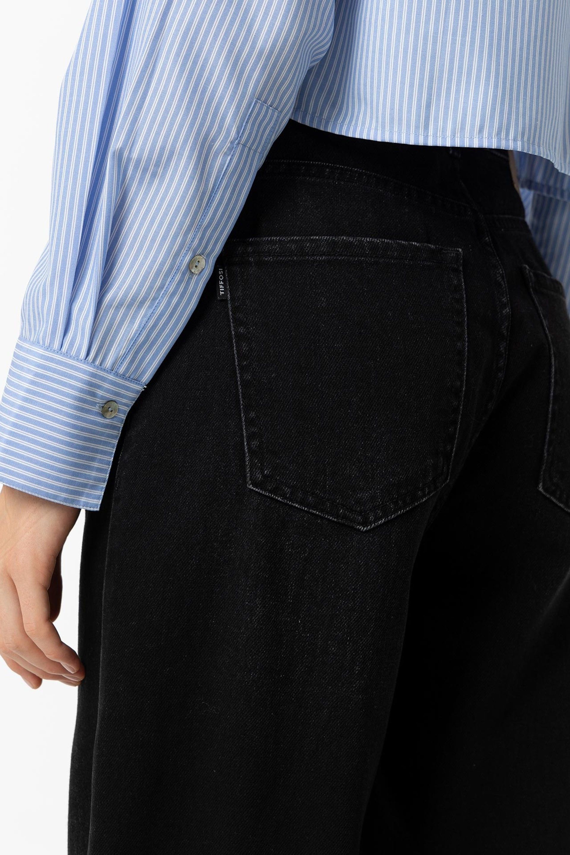 BONYE WIDE LEG JEANS - DARK GREY