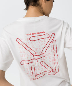 VALENTINES LOVE SEEKER EMBROIDERY T-SHIRT - WHITE