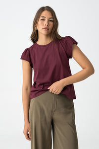 GRACIOSA BRODERY SLEEVE - BORDEAUX