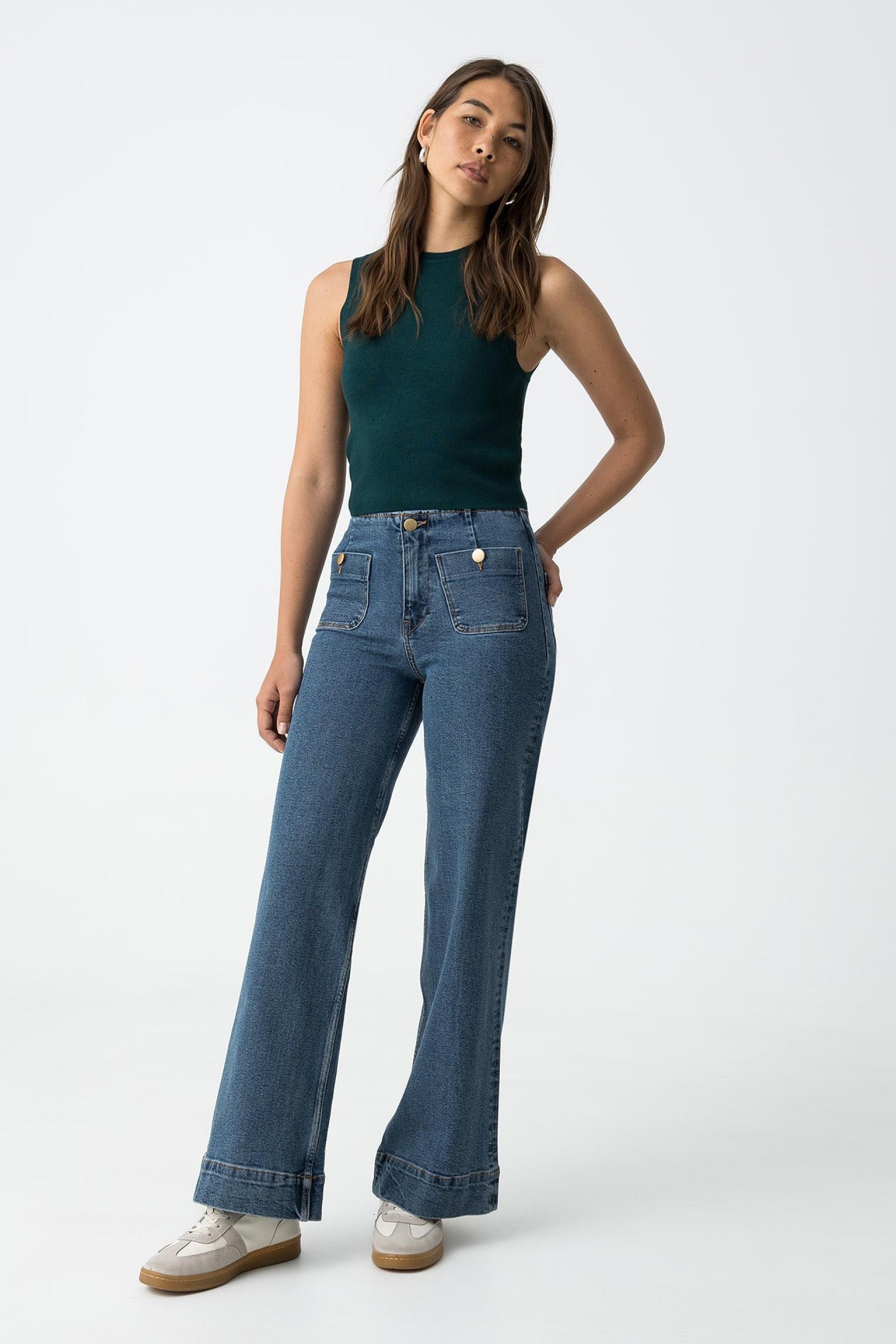 SARAH STRAIGHT JEANS - DARK BLUE
