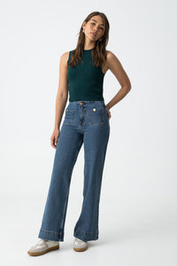 SARAH STRAIGHT JEANS - DARK BLUE
