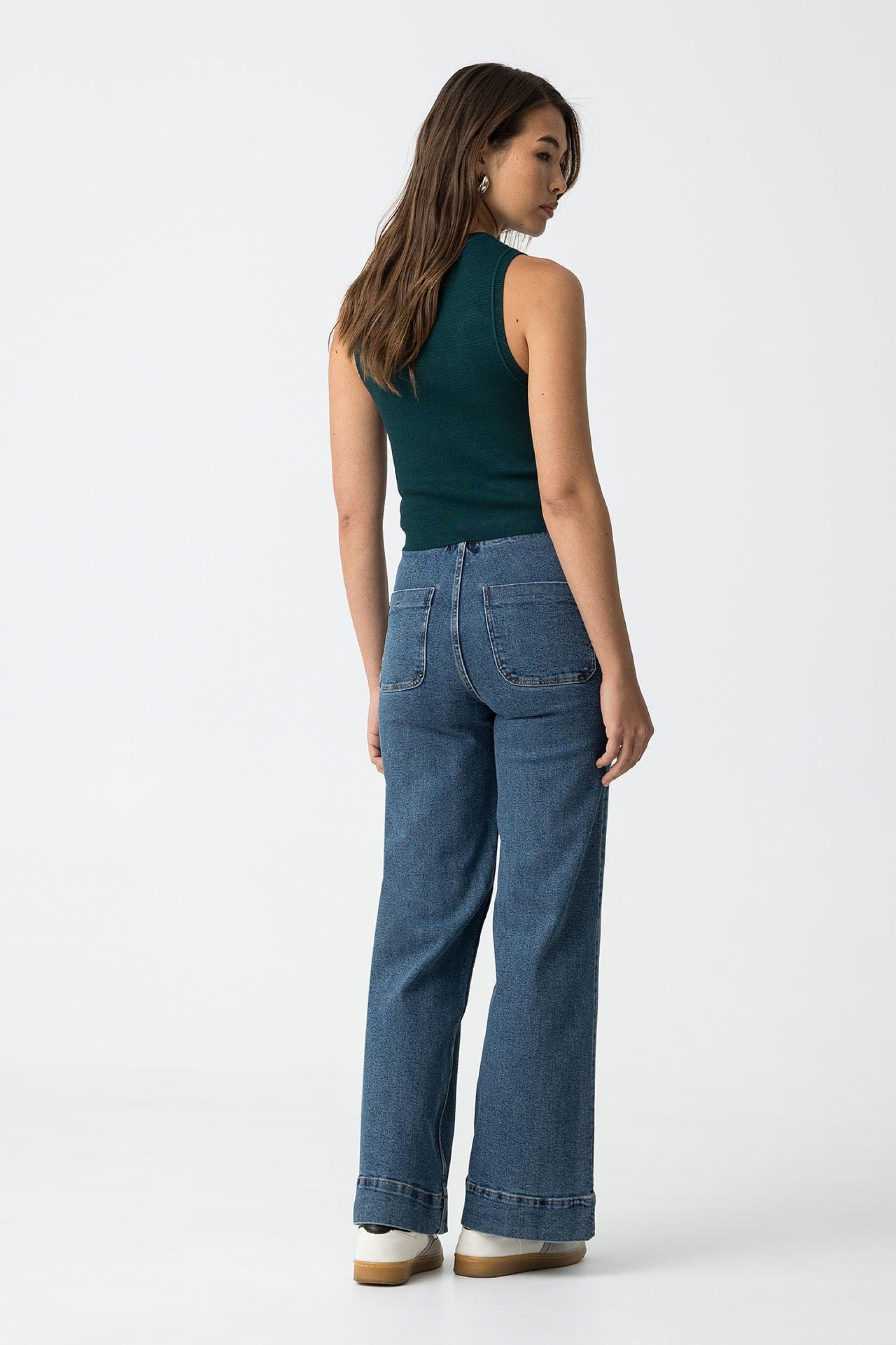 SARAH STRAIGHT JEANS - DARK BLUE