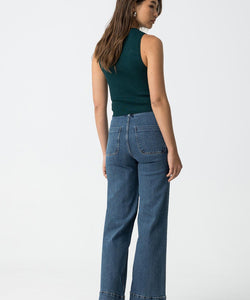 SARAH STRAIGHT JEANS - DARK BLUE