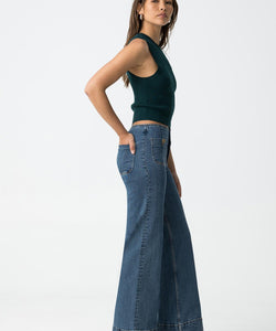 SARAH STRAIGHT JEANS - DARK BLUE