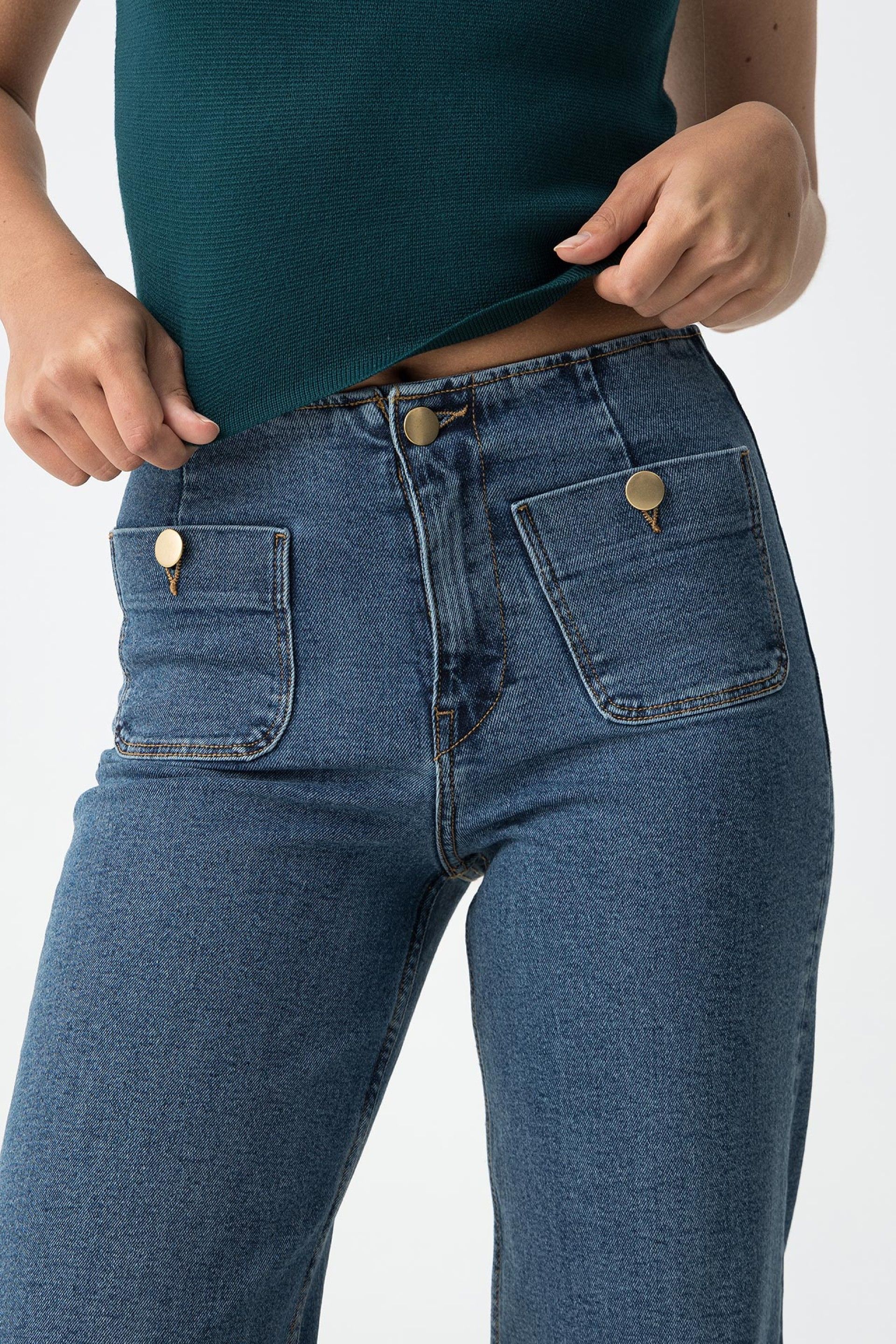 SARAH STRAIGHT JEANS - DARK BLUE