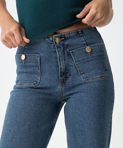 SARAH STRAIGHT JEANS - DARK BLUE