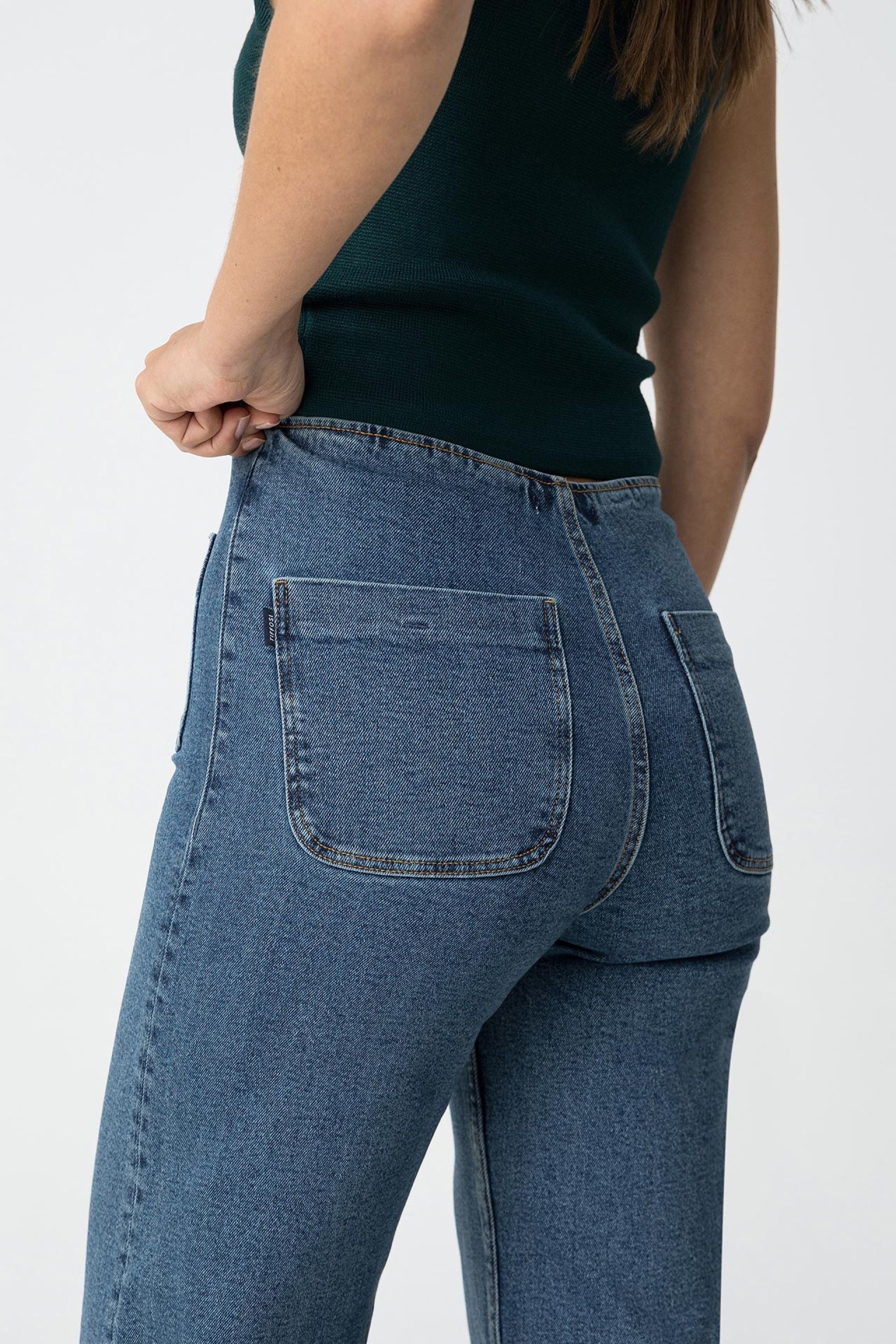 SARAH STRAIGHT JEANS - DARK BLUE