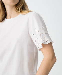 BIRDY BRODERY SLEEVE - WHITE