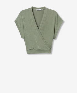 CAMALEON CRISS CROSS TOP - HEDGE GREEN