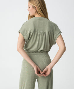 CAMALEON CRISS CROSS TOP - HEDGE GREEN