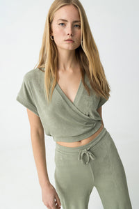 CAMALEON CRISS CROSS TOP - HEDGE GREEN